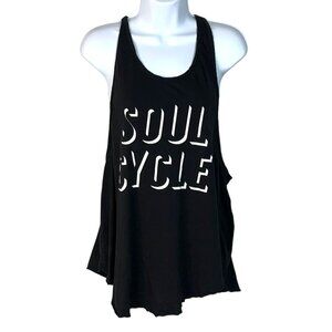 SoulCycle Black Graphic Logo Sleeveless Racerback Athletic Tank Top Size Large